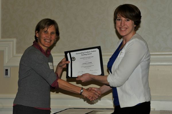 Outstanding Graduate Student Teaching Award, Lauren Lamore