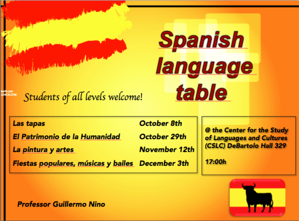 Spanish Language Table