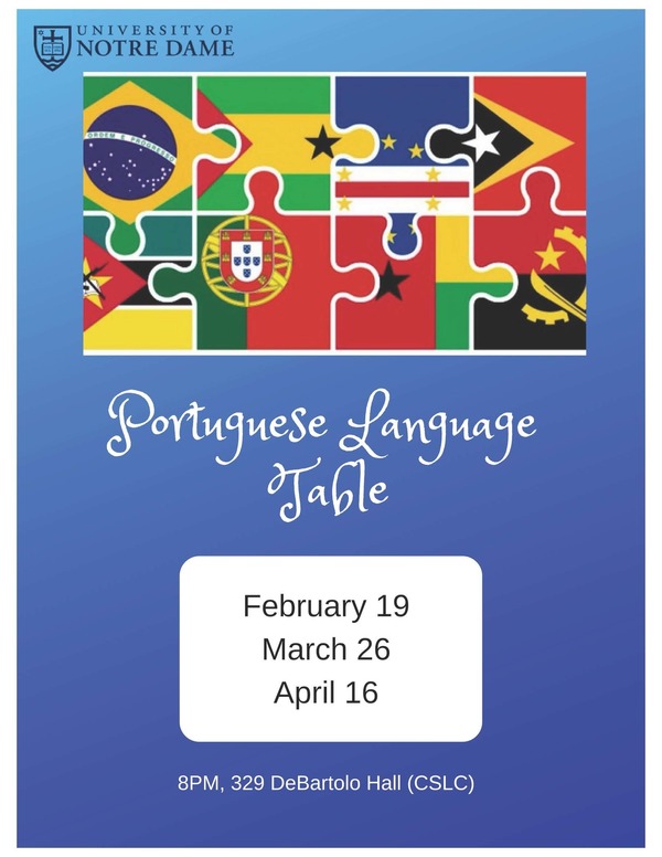 Portuguese Language Table Spring 2019