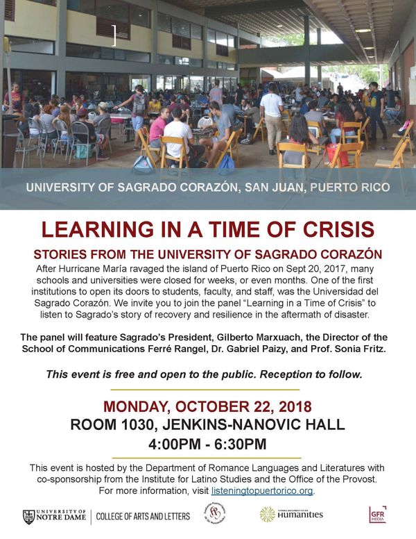 Learning In A Time Of Crisis Flyer 2