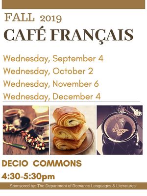 Cafe Francais Fall 2019
