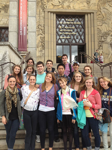A Group Of Students Studying Abroad In France