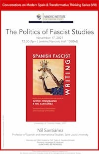 Nil Santia Ez The Politics Of Fascist Studies Nove 17 2021 Pedro Aguilera Mellado 1