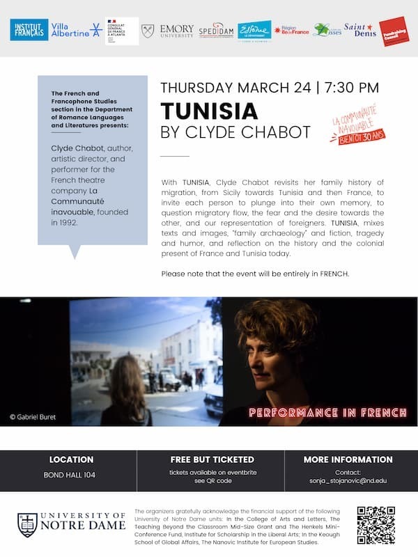Tunisia - Theater Performance by Clyde Chabot (in French)
