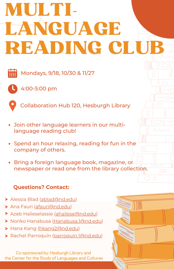 Multi Language Reading Club Fall 2023
